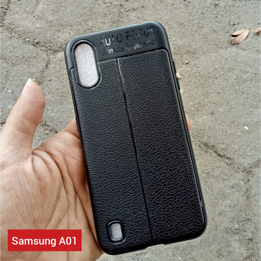Case Auto Focus Samsung A10 A01 core Leather Elegan