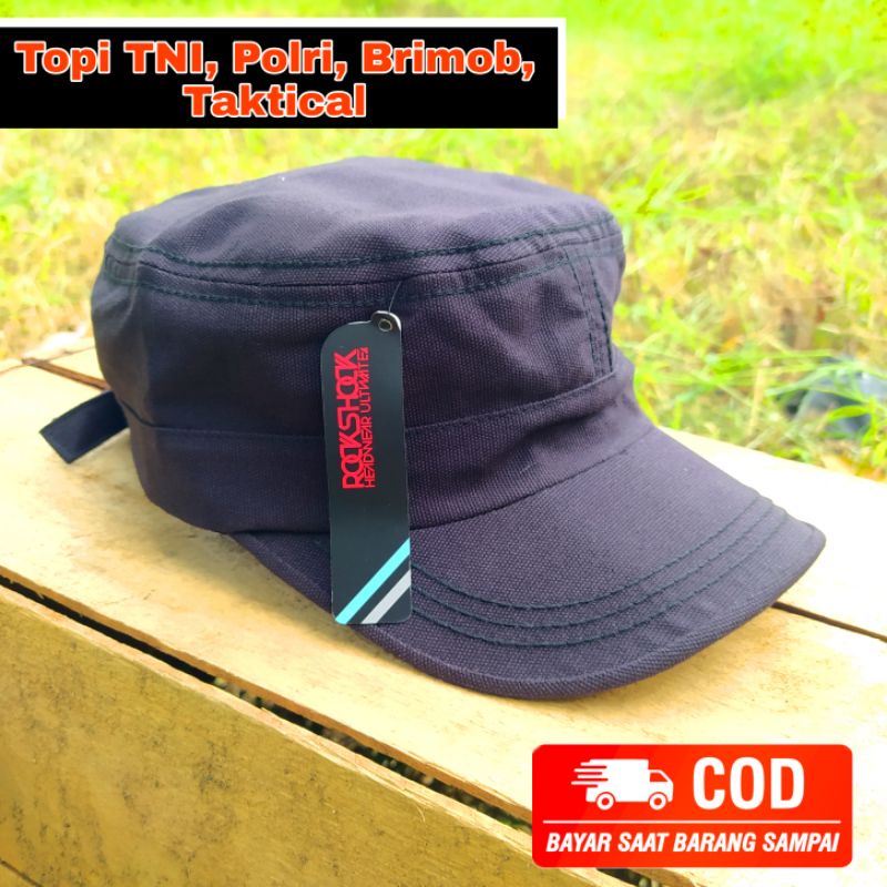 Topi Jaring Hitam Polos KOMANDO, TNI, BRIMOB, ARMY, Tactical Motif sarang tawon