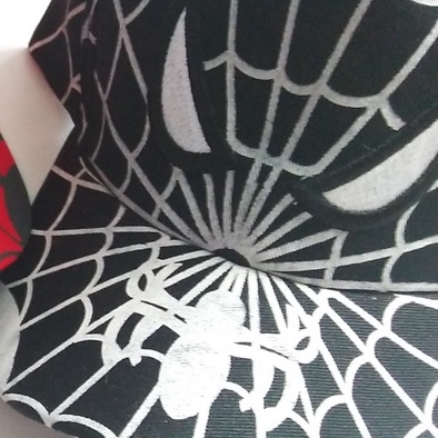 Topi Anak Laki-Laki MARVEL COMIC Superhero Sablon Sublim Fullprint-SPIDERM JARING HITAM