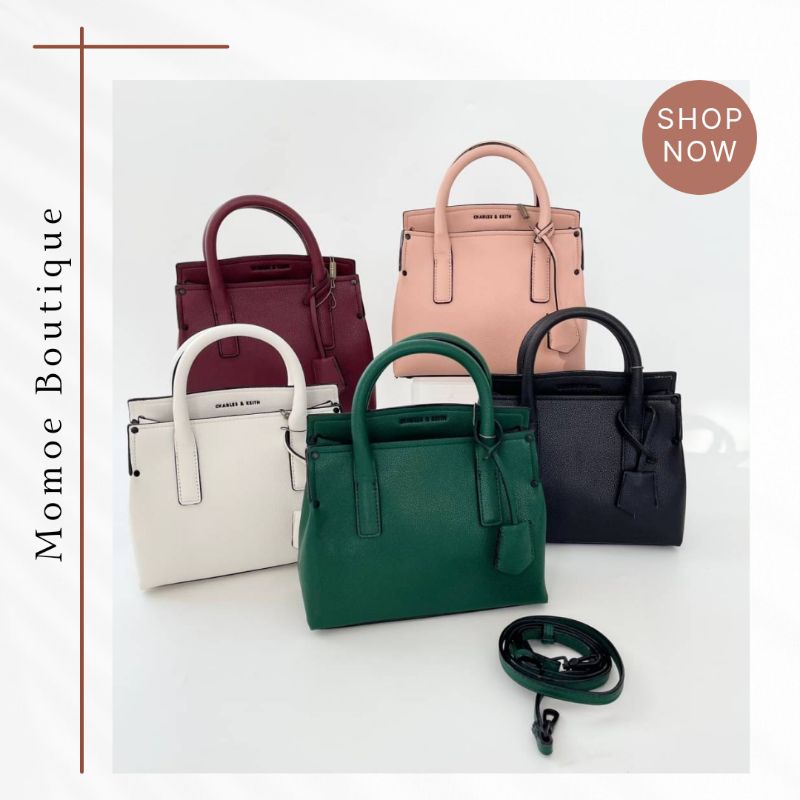 C276 Tas Tangan CK Structured Top Handle Bag