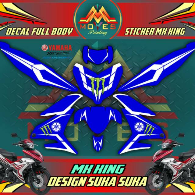 DECAL MOTOR YAMAHA sticker striping Mx king decal Motor mx king Fulbody Design suka suka