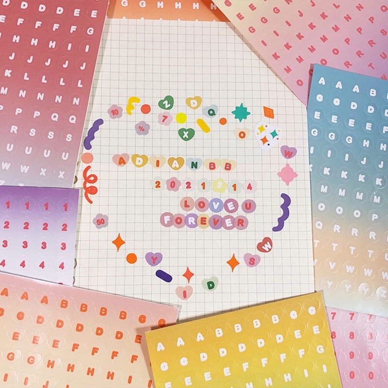 

MINI LETTERES ALPHABET DIARY DECO STICKERS