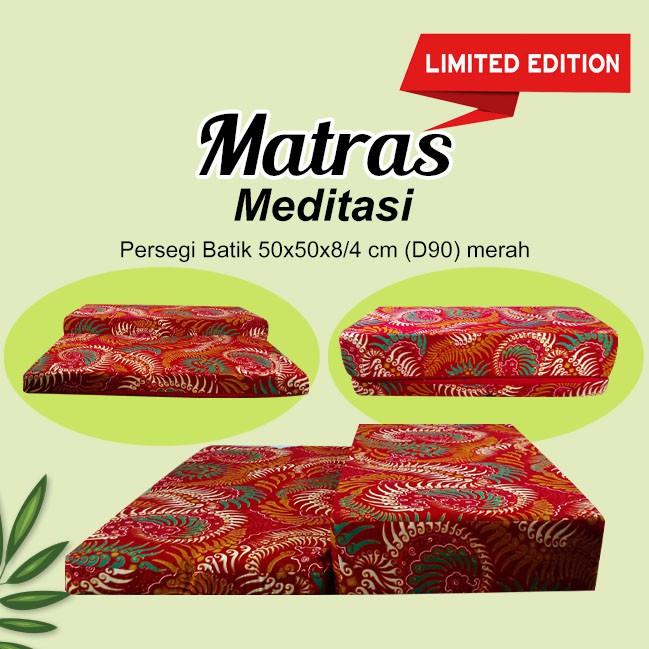 Matras/ Bantal/ Alas meditasi/ Bantal duduk Batik Merah