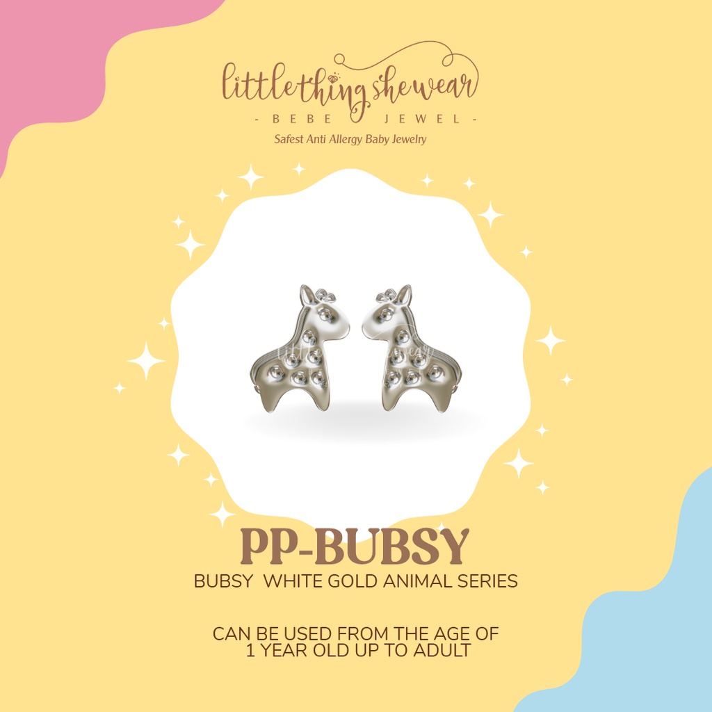 Anting Anak Littlethingshewear Bubsy White Gold Toddler PP-BUBSY 0,51gr