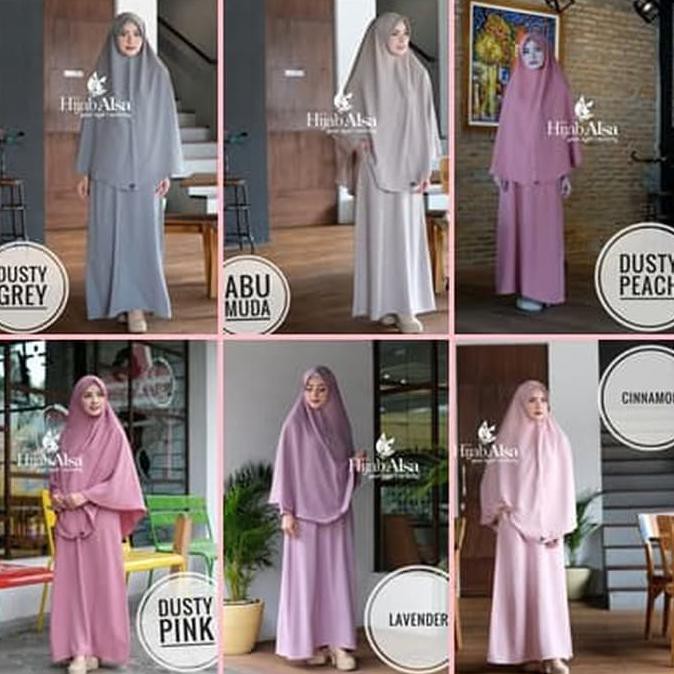 Gamis Mafaza Hijab Alsa Gamis Syari Polos Size S W64 Harga Grosir