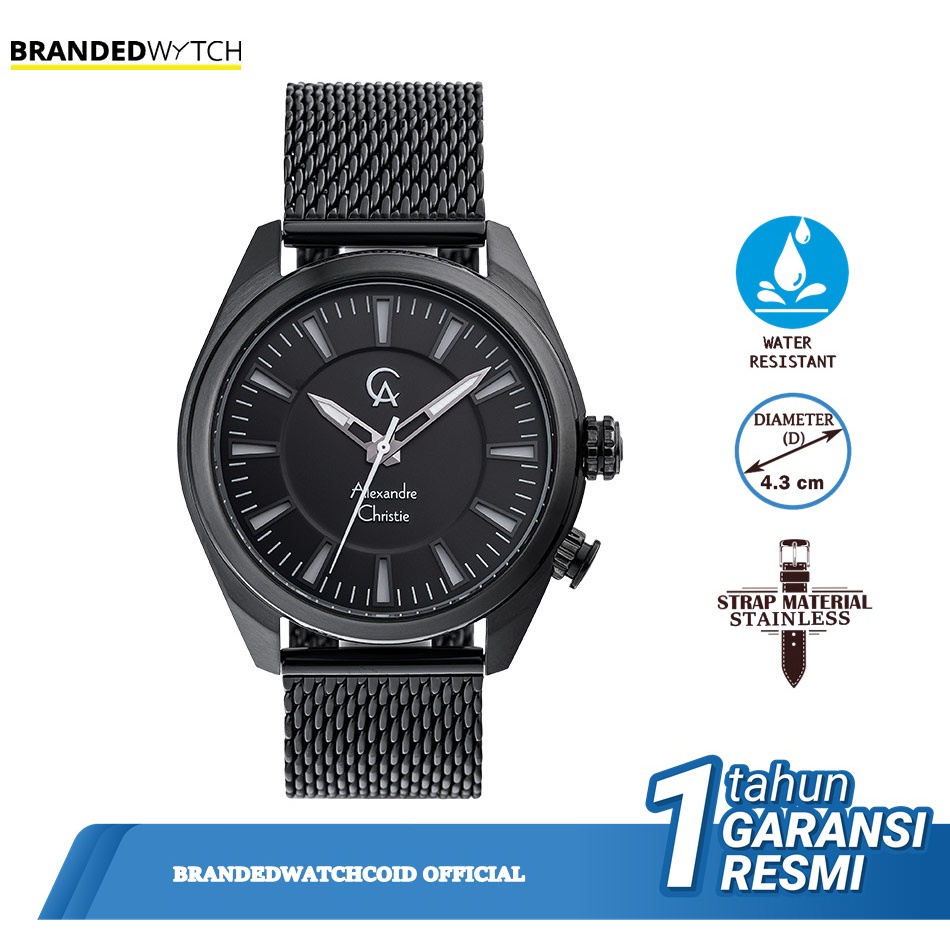 Alexandre Christie/ Alexander AC 8630 MHBIPBA Jam Tangan Pria Original Diameter 4,3 cm