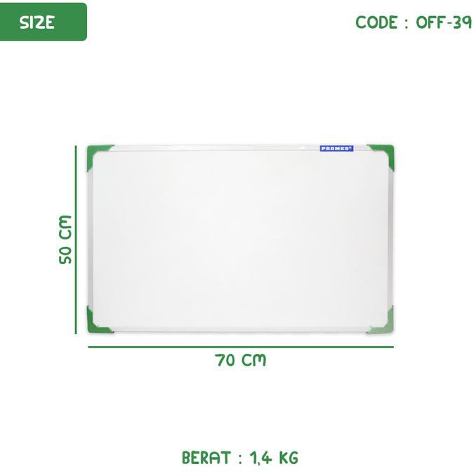 White Board Besar Papan Tulis Gantung Ukuran 70X50 Cm (Off-38)