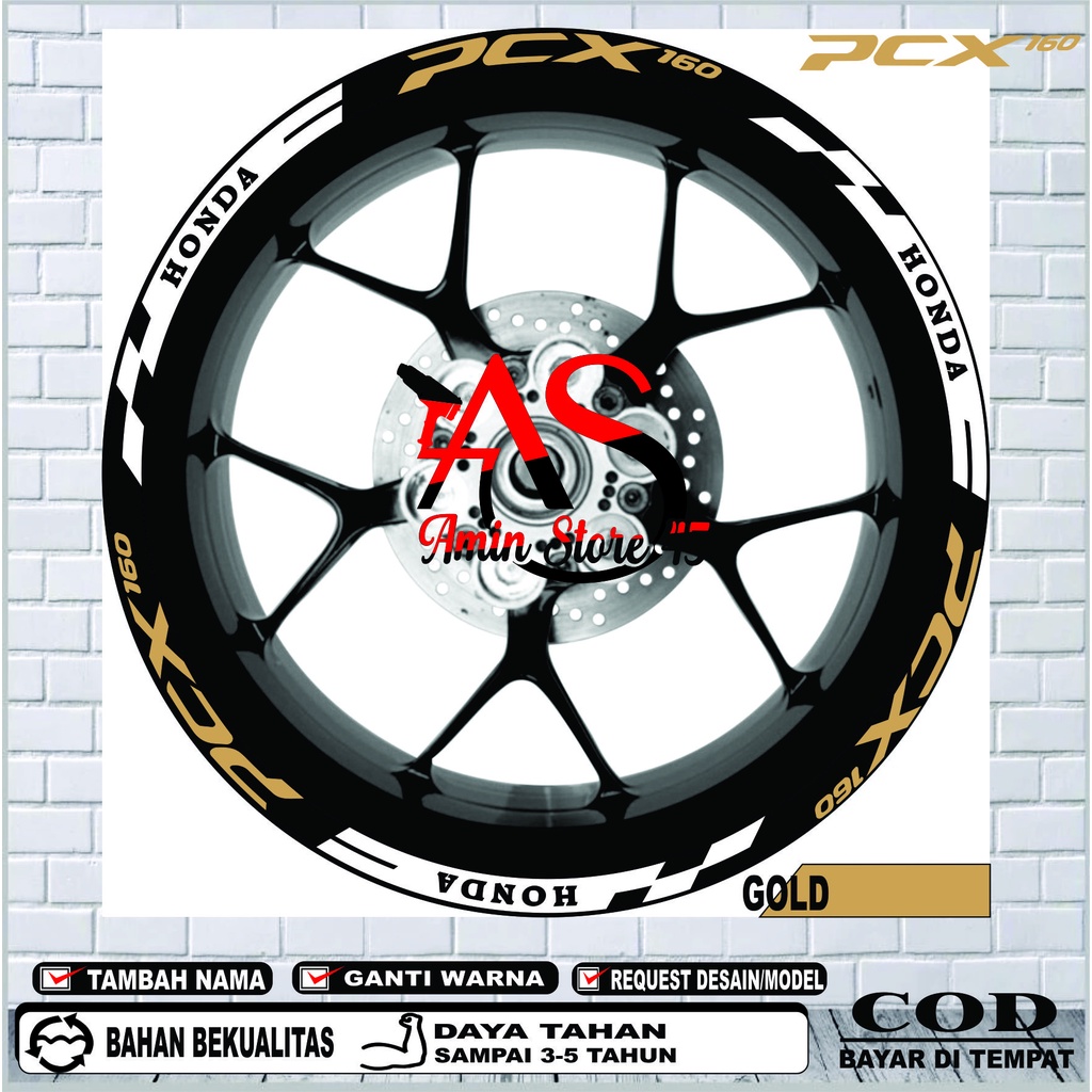 Stiker Velg Pcx 160 / Lis Stiker Variasi Velg Honda Pcx 160