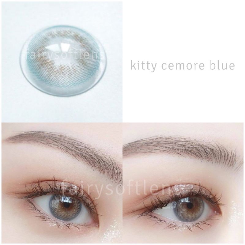 Softlens blue softlens mix brown / Kitty cemore blue mini / KONTAK LENSA