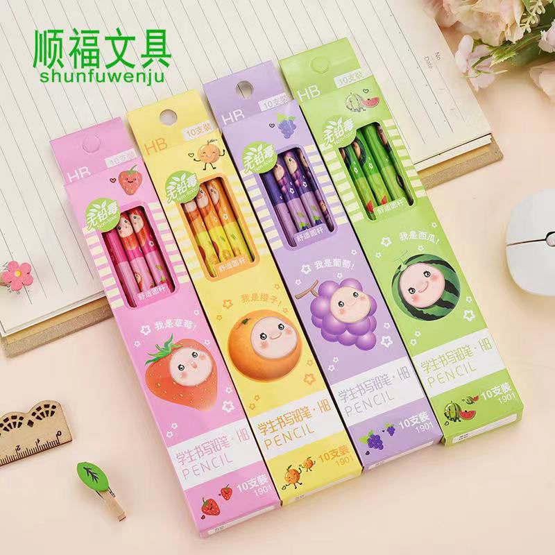 

Set Pensil Anak Sekolah Pensil HB Lucu Fruit