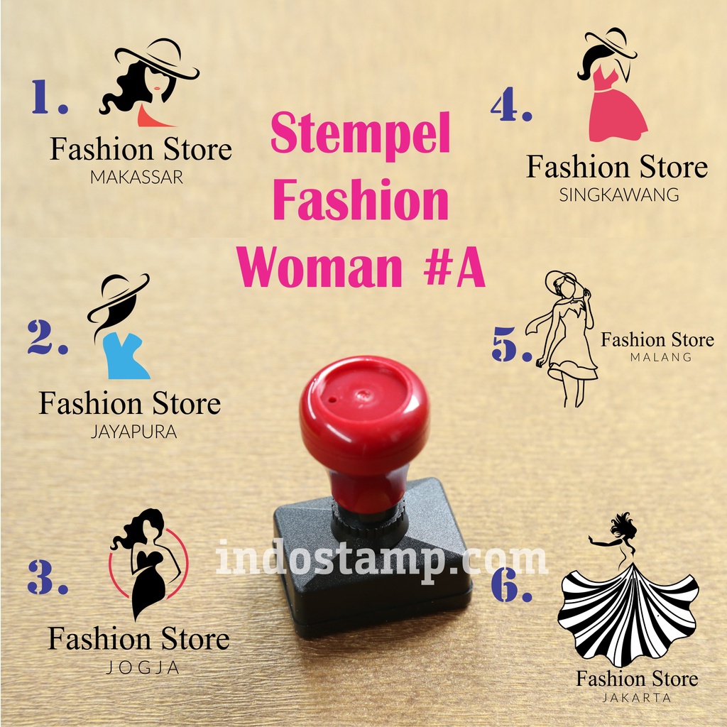 

stempel toko fashion pakaian butik baju busana wanita stamp otomatis