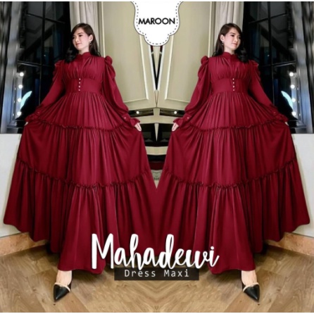 Baju Gamis Muslim Terbaru 2020 2021 Model Baju Pesta Wanita kekinian Bahan brokat Kondangan remaja