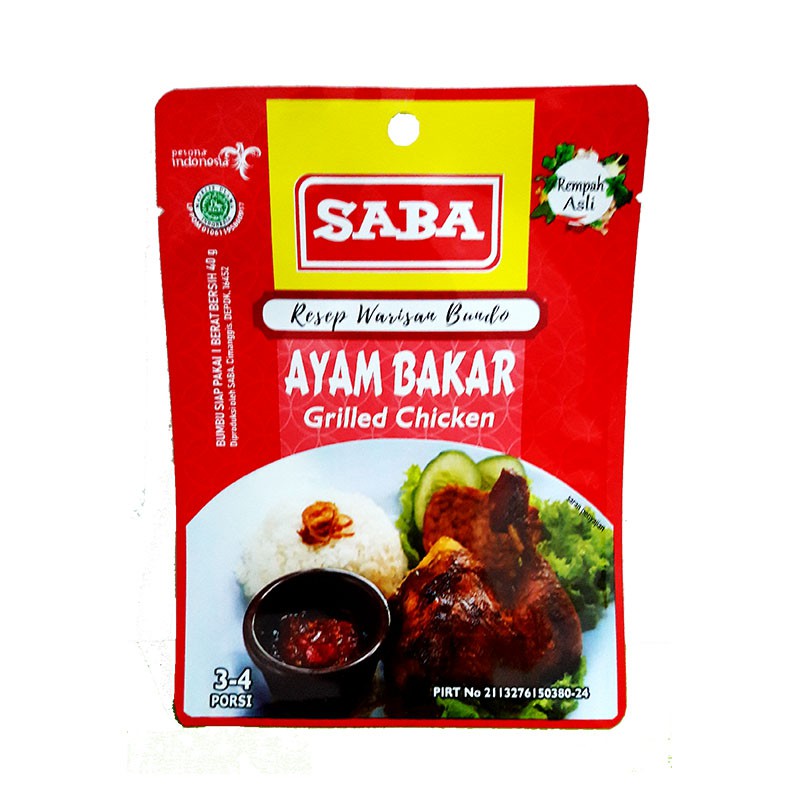 

SABA - Bumbu Ayam Bakar Instan - 40gr