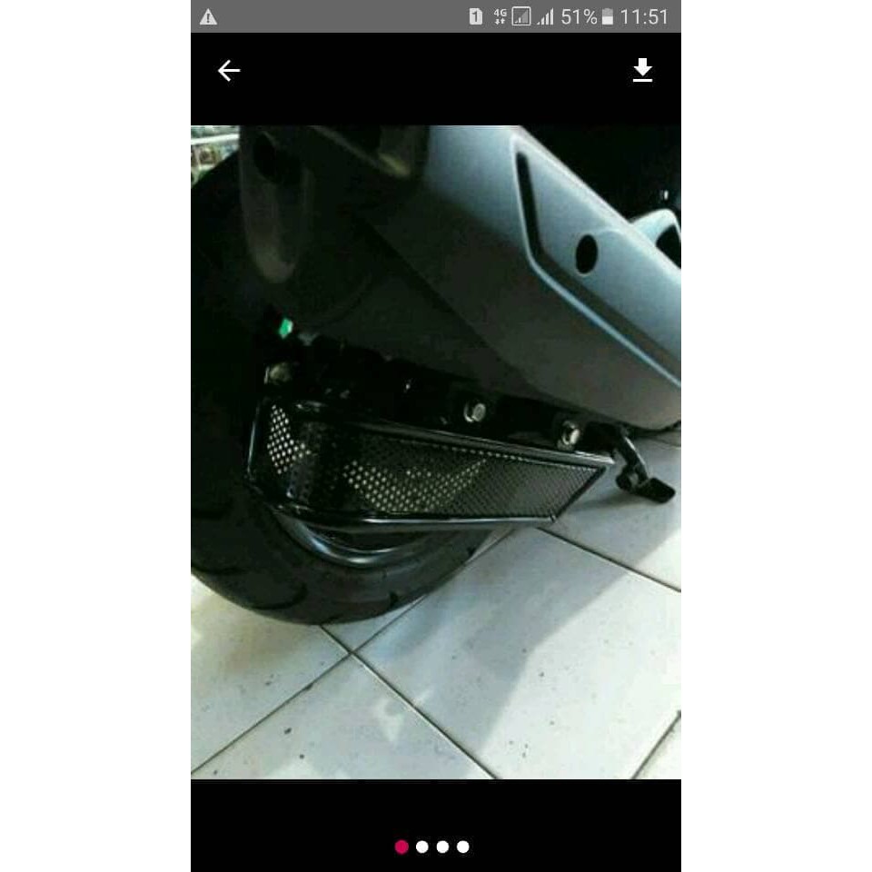 pelindung kaliper belakang  bawah knalpot nmax aksesoris nmax