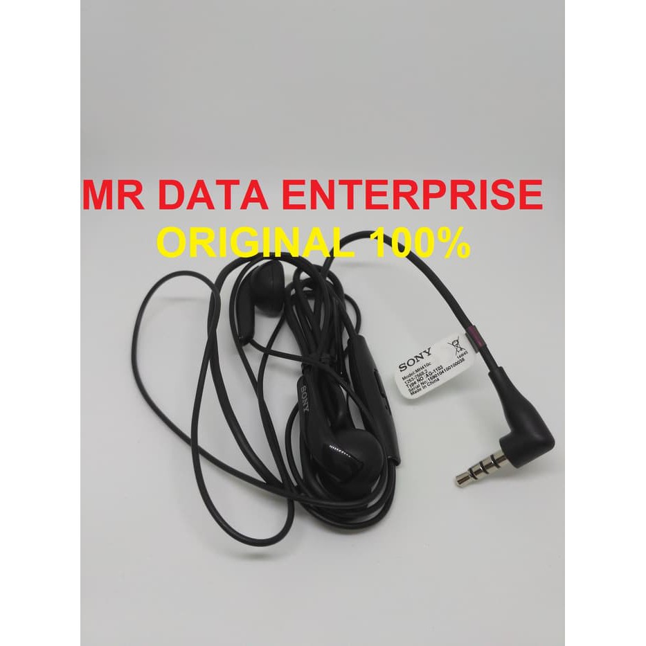 Headset Earphone Handsfree Sony Xperia MH-410c MH410c Original 100 - Hitam