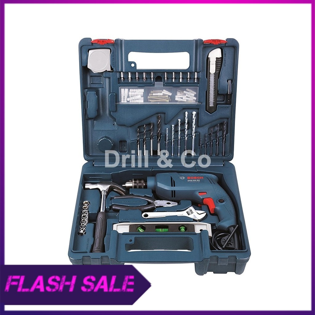 Bor Tembok Bosch GSB 500 RE Complete Set