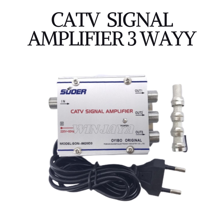 SPLITTER ANTENA TV 3 WAY ANTENA TV PARAREL - CATV SIGNAL AMPLIFIER