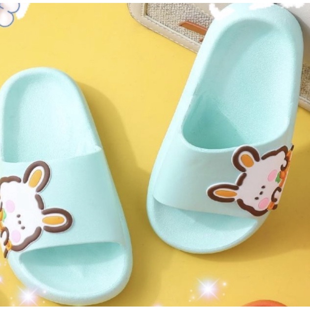 [NEW] Sandal Slop Jelly Karet Anak Cewek Simple Bunny Kelinci Cute Lucu Cantik Gemoy MGR Mokaya Balance (2228) /Size 24-29