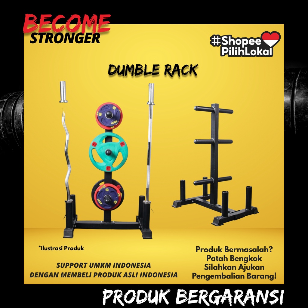 Pelengkapan Home Gym Fitness Tempat Rak Dumbel Rack Dumbell Dumble