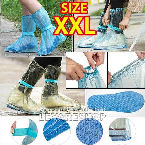 Cover Shoes | Rain Shoes Cover Jas Hujan Sepatu Anti Air (Setinggi Boots) Size Xxl