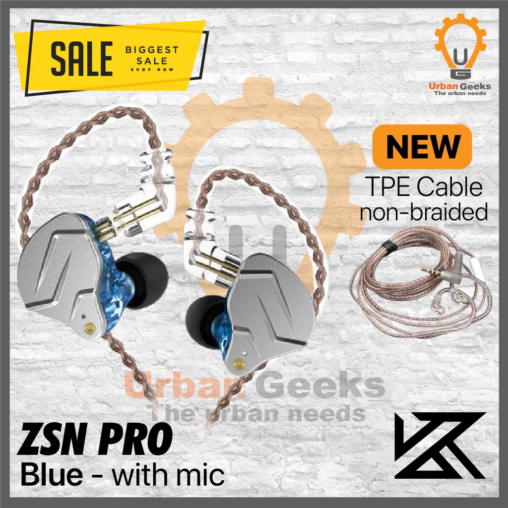 Headset Knowledge Zenith ZSN PRO | Headset KZ ZSN Pro | Earphone with MIC In Ear Earphone Bass Hifi