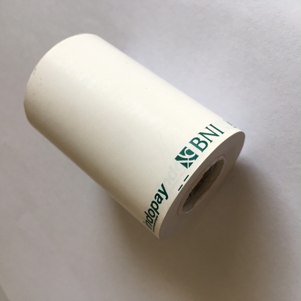 Kertas thermal struk EDC Logo BNI INDOPAY ukuran 57x20 Murah