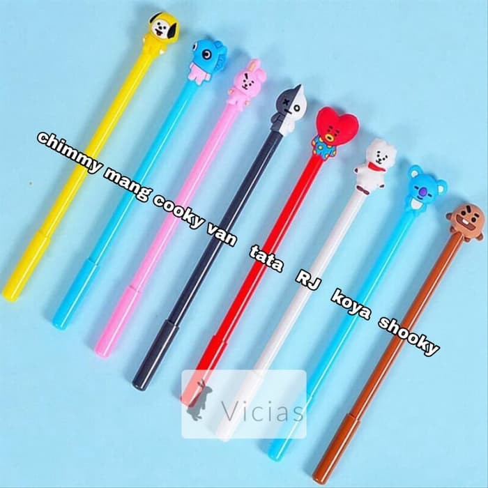 

Terlaris PEN01 - Pulpen Pena BTS BT21 Korea Kpop Chimmy Tata Cooky Koya Van RJ Original