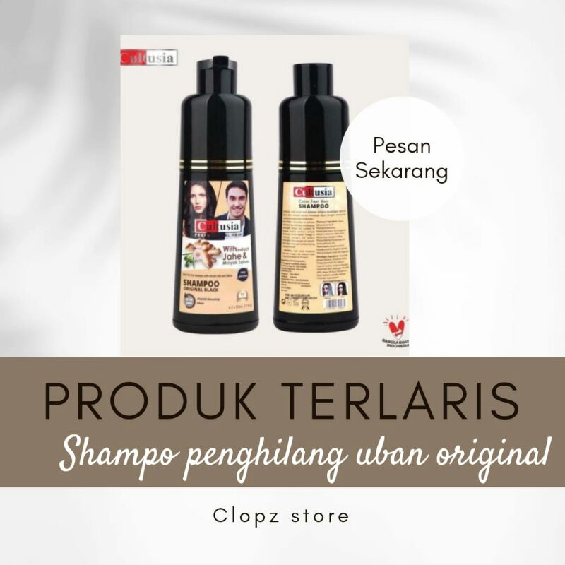 SHAMPO CULTUSIA BLACK PENUTUP UBAN DAN PENGHILANG UBAN ORIGINAL
