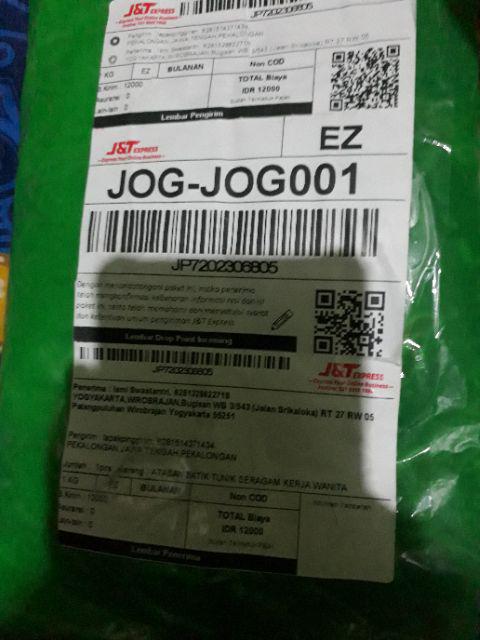 Atasan Batik Tunik Seragam Kerja Wanita Motif Bunga Daun Kecil