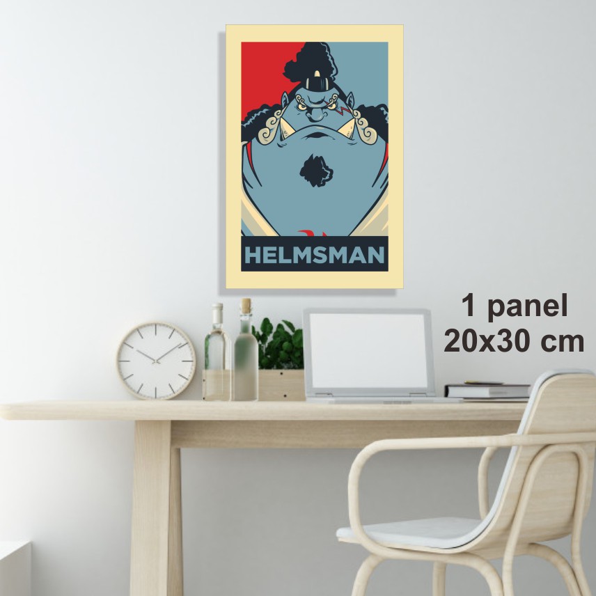 IDE 371- Hiasan dinding poster kayu anime one pice 10