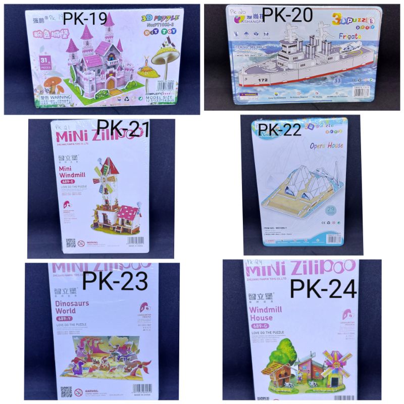 Part ll. Puzzle Puzle 3D 3 Dimensi Mainan Edukasi Anak.Pasang-Pasangan Mini