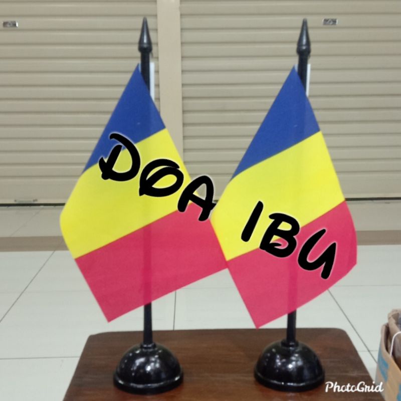 

best seller tiang kayu meja+bendera CHAD ready stock