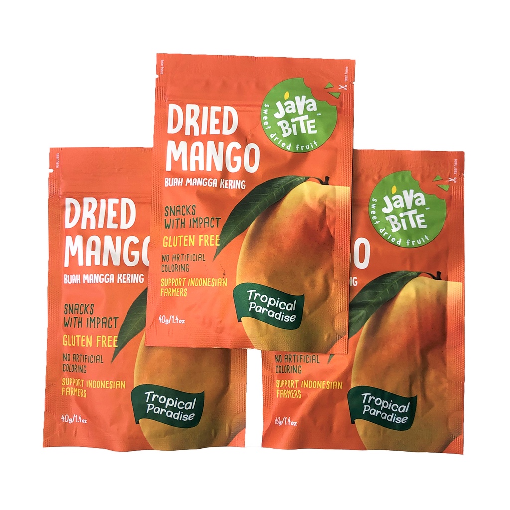 

3pcs Java Bite - Dried Mango “Tropical Paradise” (Mangga Madu Kering) 40gr