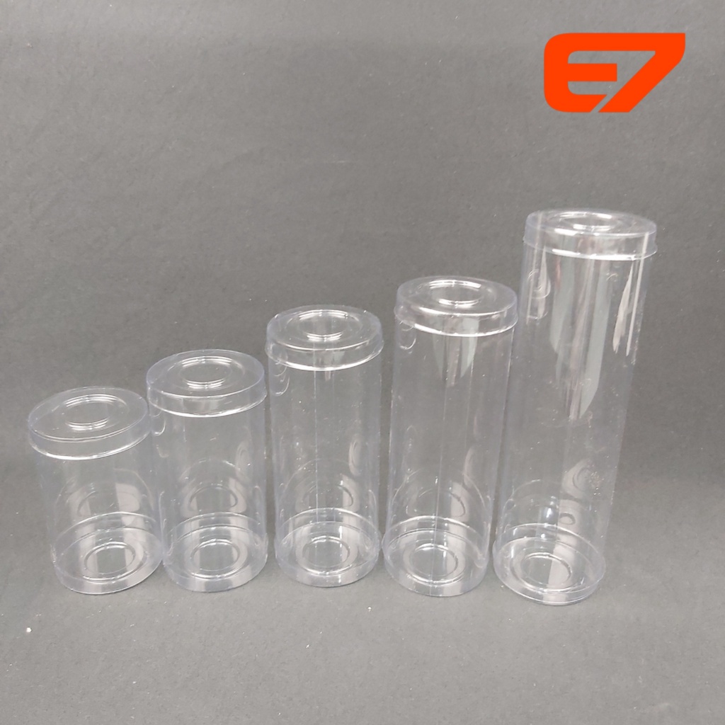 Mika Tabung PET Kaleng Toples Mika Diameter 5cm x Tinggi (1pcs)