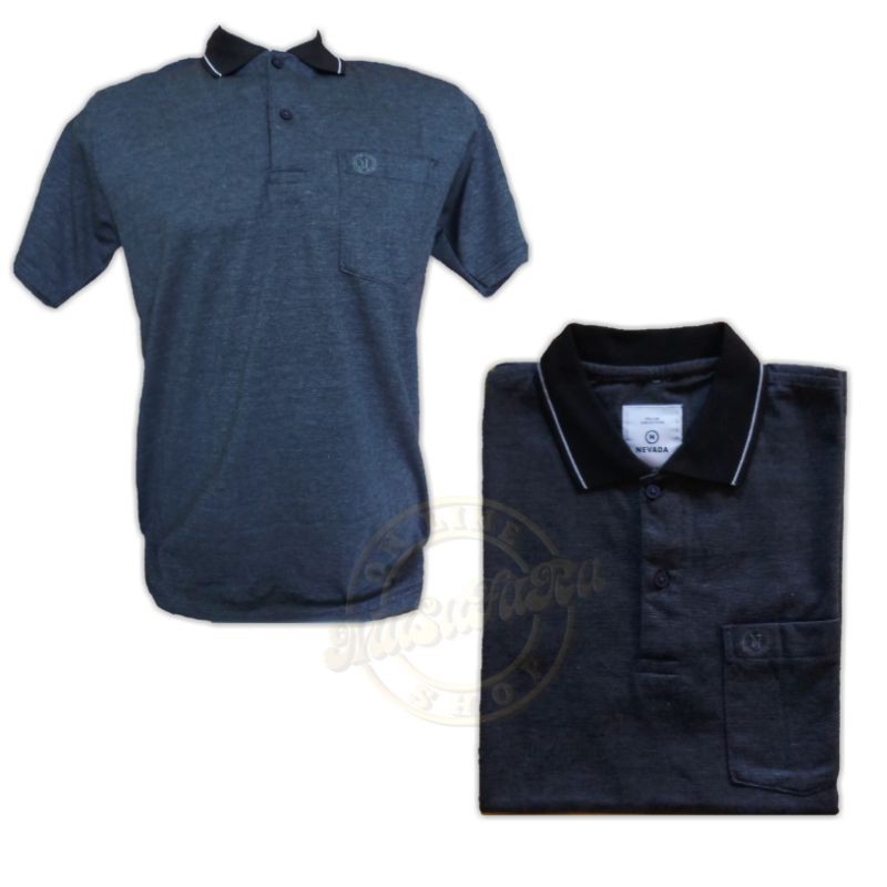 kaos kerah nevada cowok