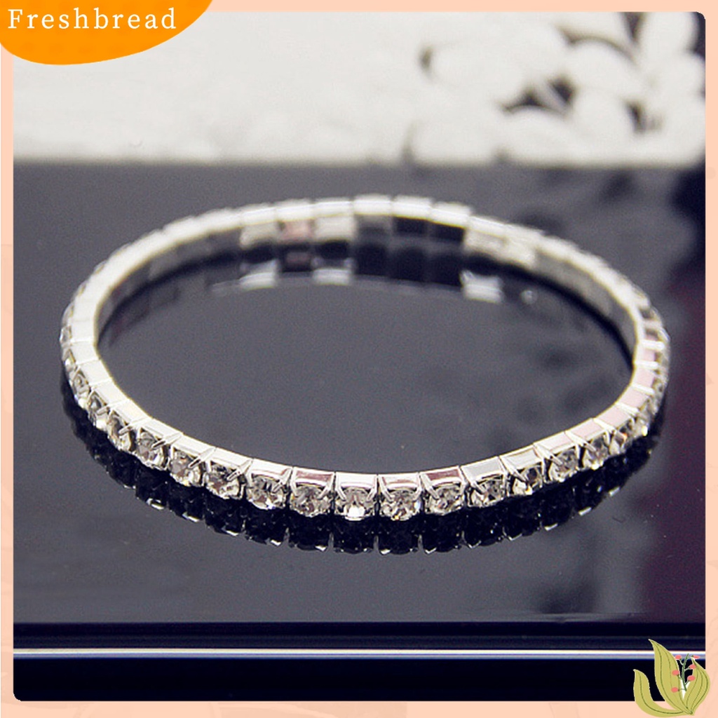 |Frebre Frebre| Gelang Tangan Berlian Imitasi Stretch Multi Baris Untuk Pengantin Wanita