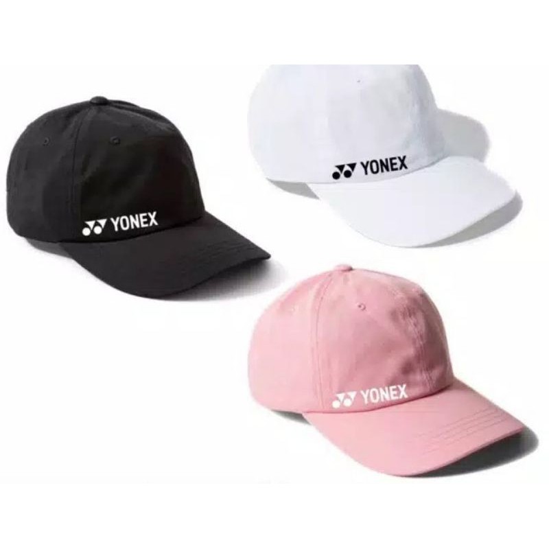 BISA COD ~ TOPI SPORT BADMINTON YONEX TOPI LINING TOPI VICTOR CUSTOM POLYFLEK