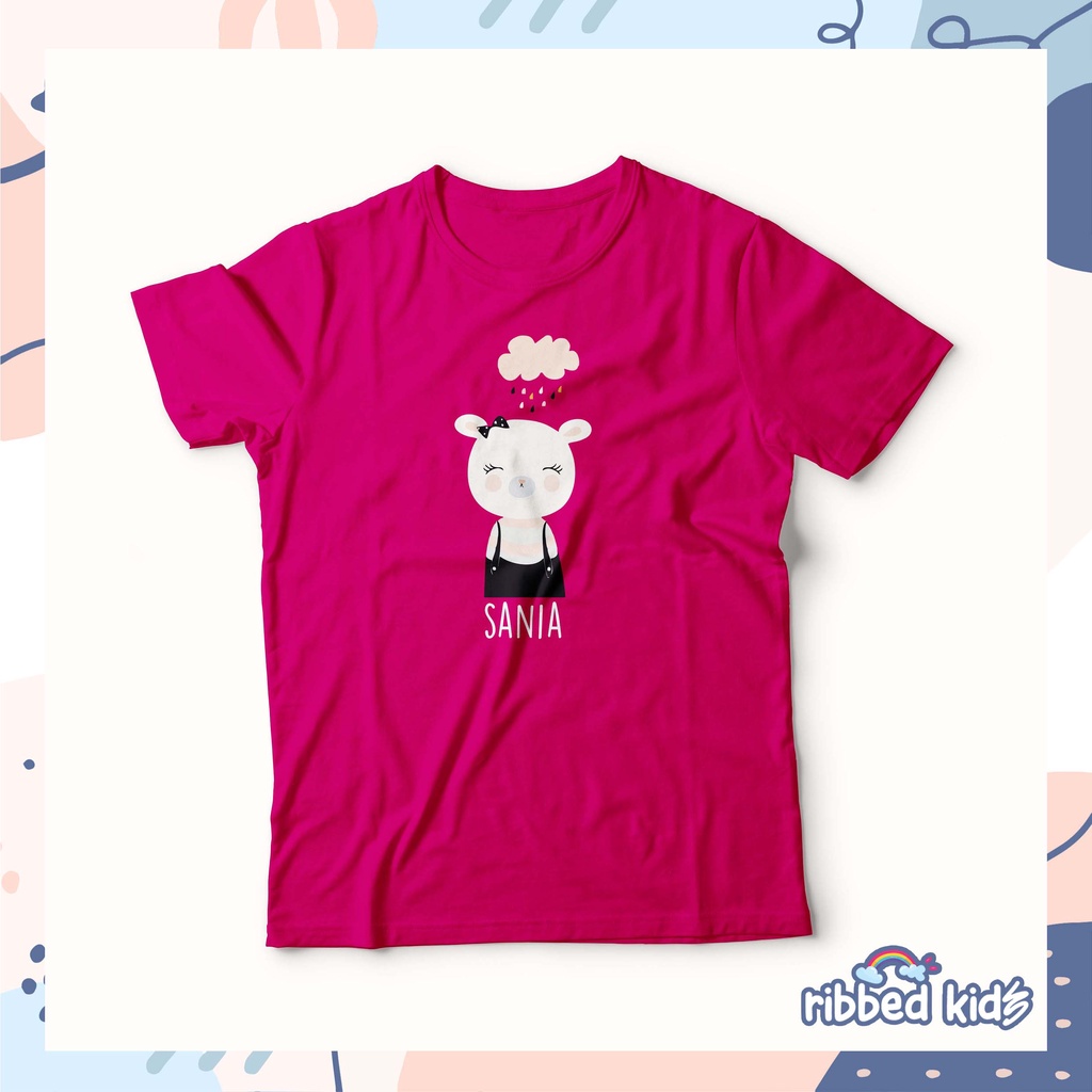 GRATIS SABLON NAMA | KAOS BOHO KELINCI LUCU ANAK LAKI-LAKI &amp; PEREMPUAN  1-13TH | ATASAN KATUN COMBED 30s By Ribbedkisd