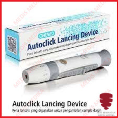 Lancing Pen Autoclick Onemed Device Pena Lancet Alat Ambil Darah Bekam Medical Rapid