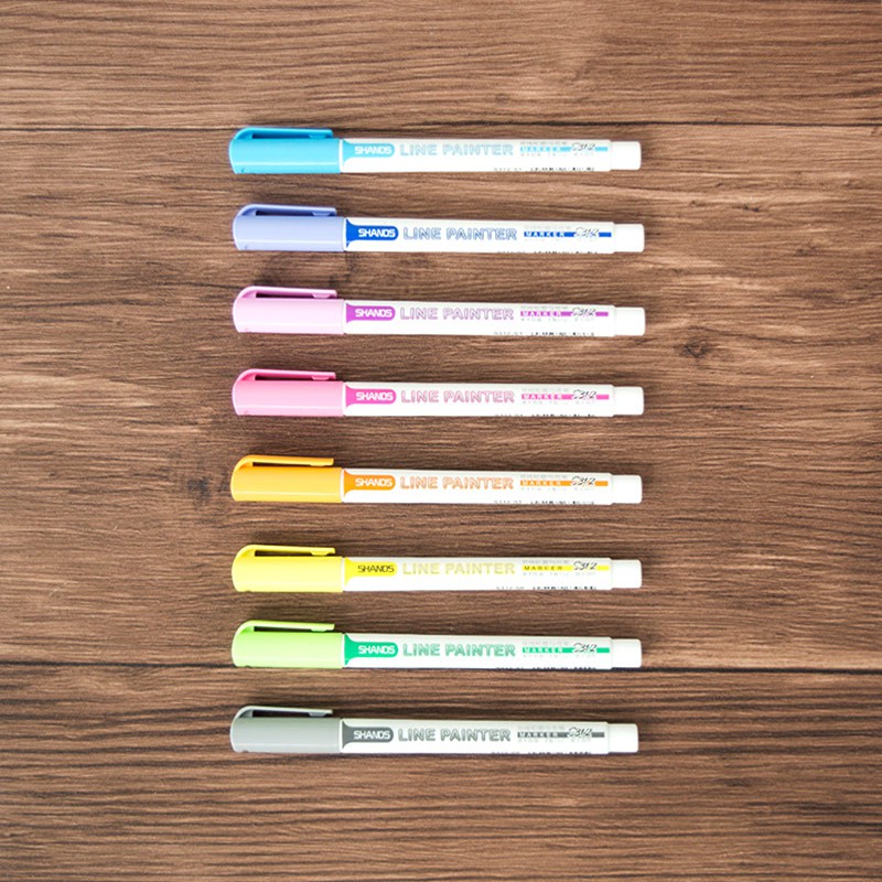 

Line Painter Marker 8 Colors Set / Spidol Warna