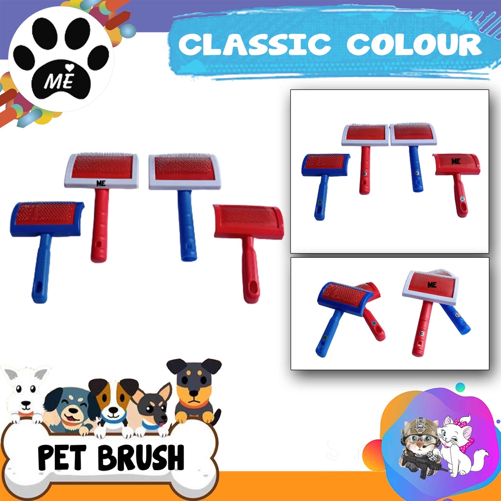 Pet Grooming &quot;CLASSIC BLUE M&quot; Sisir Kawat Hewan