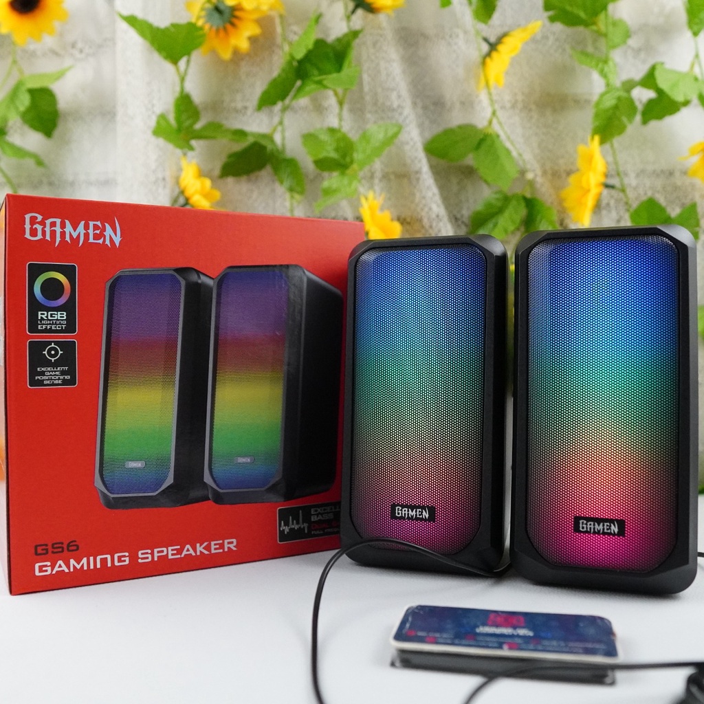 Jual SPEAKER GAMEN GS6 GAMING RGB RHYTHM LIGHTS EXCELLENT BASS Shopee