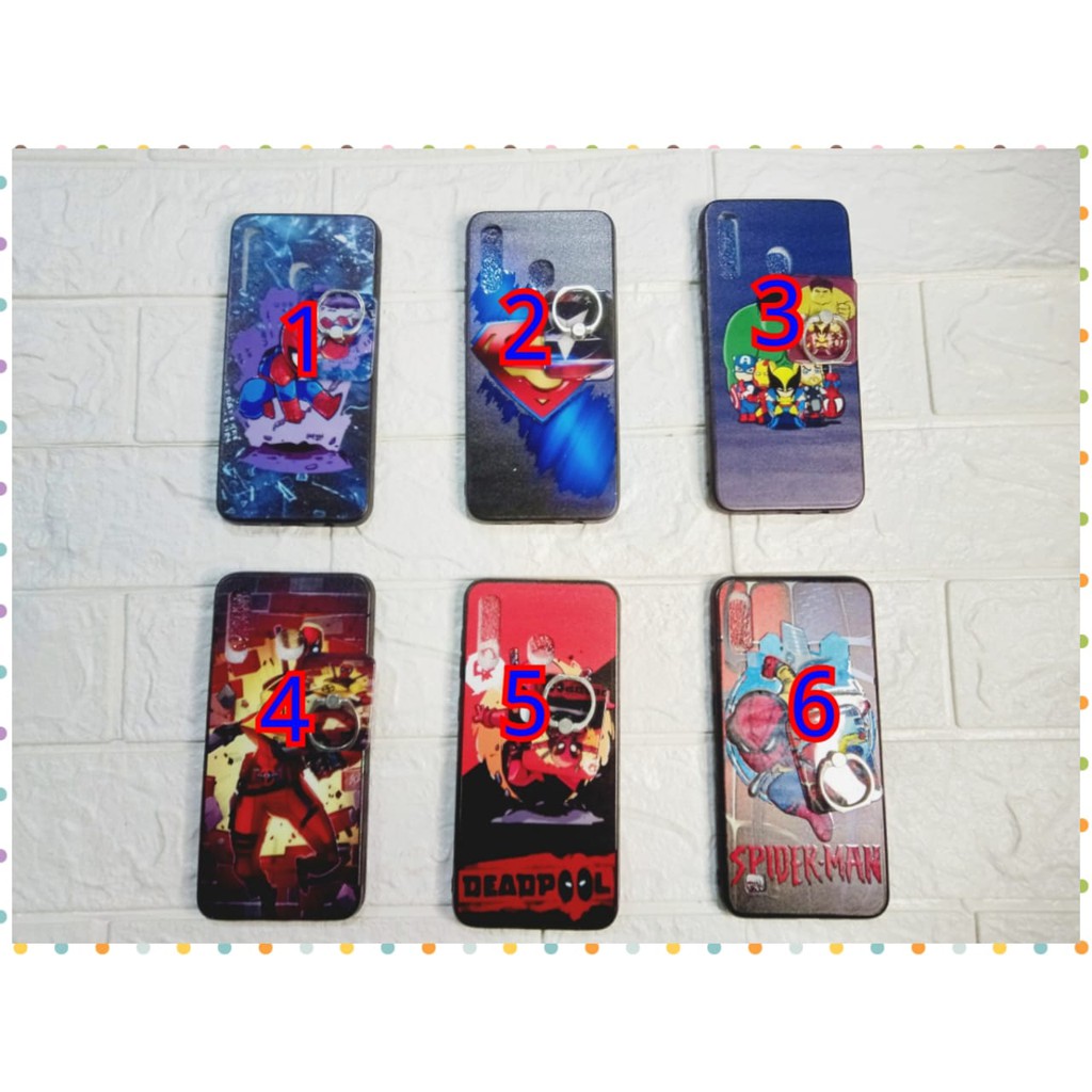 CASE POP SOCET SAMSUNG GALAXY AA20 MOTIF KARTUN ROBOT SEPIDERMAAN HULK HIJAU ROBOT  IRO