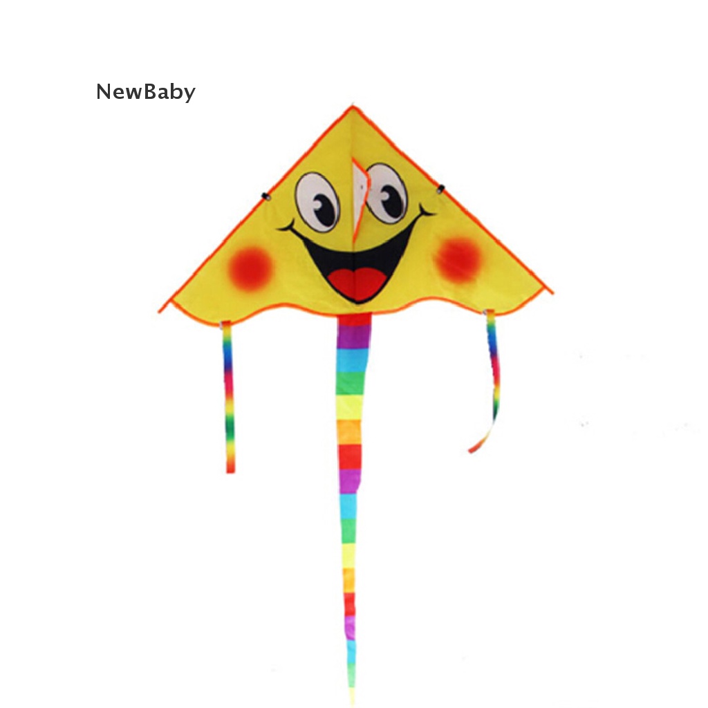 Mainan Layang-Layang Besar 80cm Motif Smiley Face Untuk Hadiah Anak