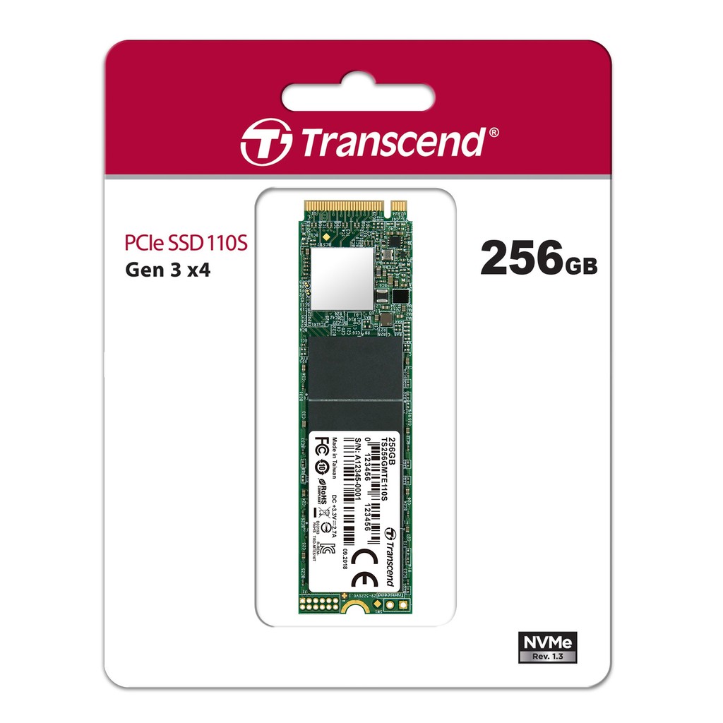 Transcend TS256GMTE110S NVMe PCIe Gen3 x4 M.2 256GB