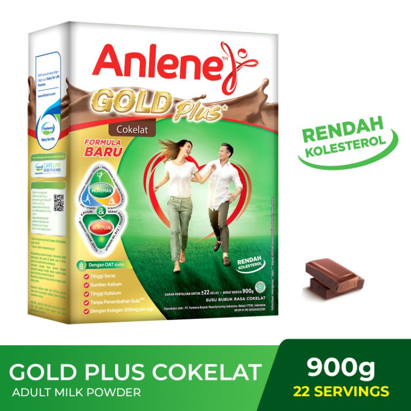 

ANLENE GOLD PLUS 900 GRAM ANLEN SUSU BUBUK SUSU LANSIA CHOCOLATE ORIGINAL COKLAT COKELAT