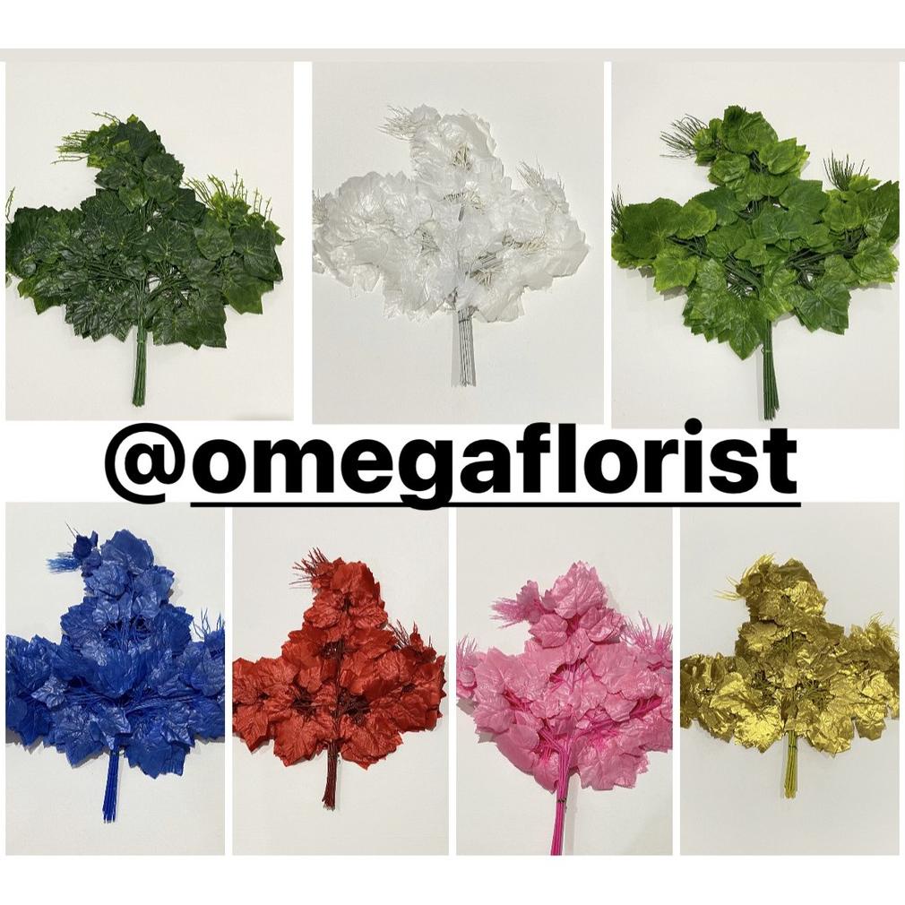 Daun Anggur Lusinan- Daun Dekorasi/ Daun Artificial / Daun Dekorasi Murah / Daun Plastik / Daun Pern