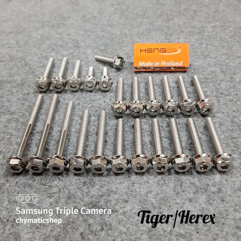BAUT PROBOLT STAINLESS 2 KUNCI BAK MESIN KANAN KIRI TIGER GL MEGAPRO