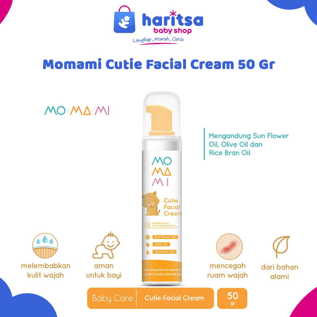 Momami Cutie Facial Cream 50 Gr / Cream Wajah Bayi