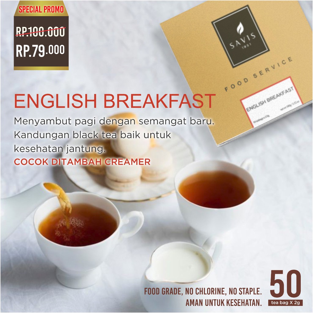 

Savis - English Breakfast Isi 50 Teabag
